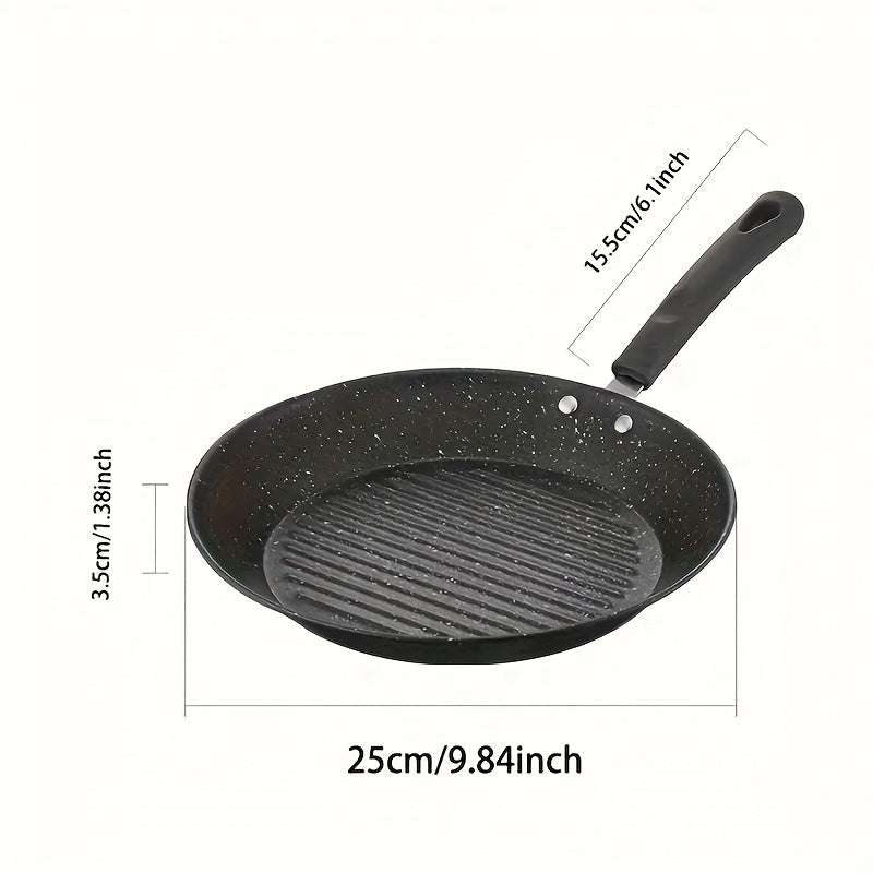 1pc Durable Pre-Seasoned Cast Iron Skillet with Non-Stick Surface - Ideal for Steak, Pancakes, Eggs, and compatible with Electric & Gas Stoves, perfect for Home & Restaurant Use.