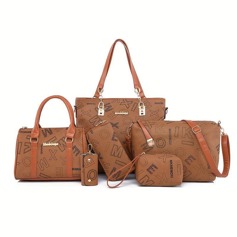 2024 New Six-piece Set Women's Bags European and American Fashion Handbag