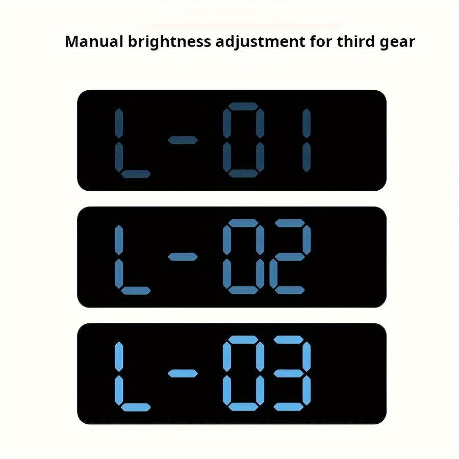 LED digital clock with temperature, humidity display - silent, multi-functional wall/table clock for home or office décor.