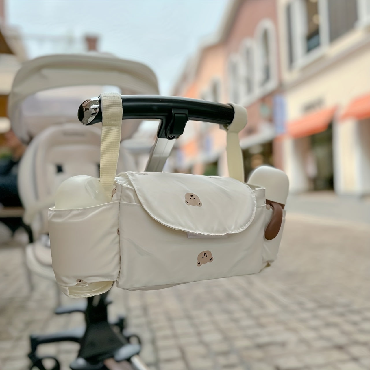 Adorable Hanging Storage Bag for Korean Baby Strollers - Organize Shelf, Store Essentials like Phones, Bottles, and More!