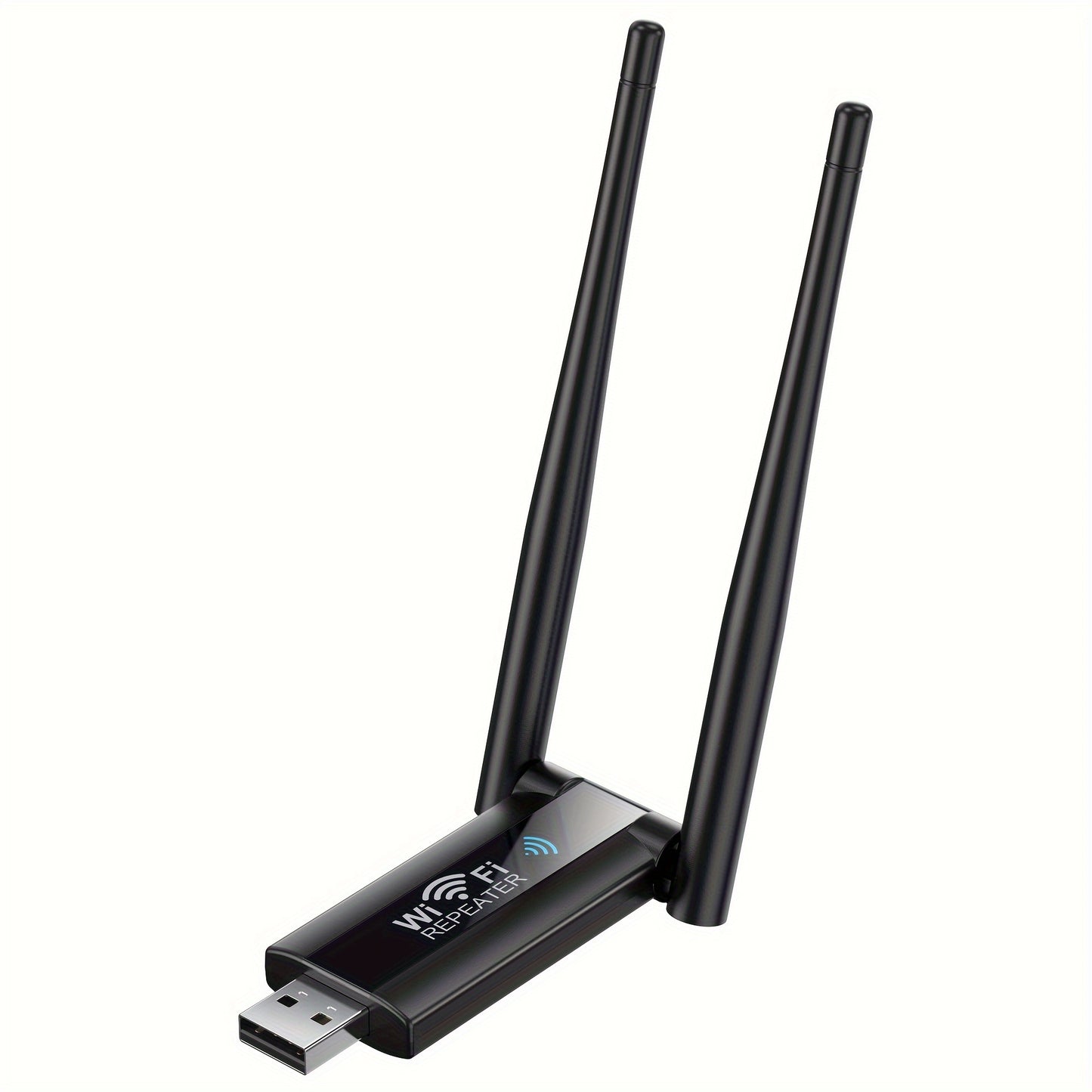 300Mbps 2.4G Wireless WiFi Repeater Extender amplifies WiFi signal and extends network coverage.