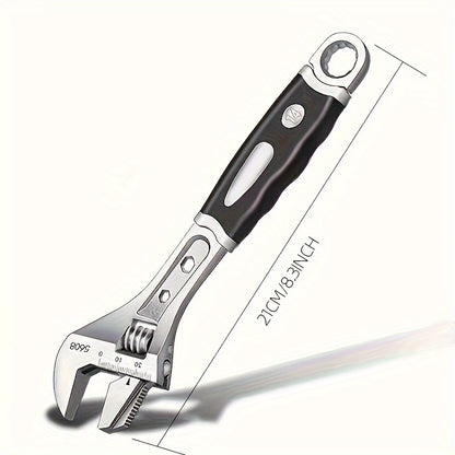 AIRAJ Heavy-Duty Adjustable Wrench with Rust-Resistant, Heat-Treated Steel and Precision Milled Jaws for Max Grip