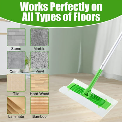 Disposeable mop pads for mopping and cleaning, specifically designed to be compatible with floor cleaning machines.