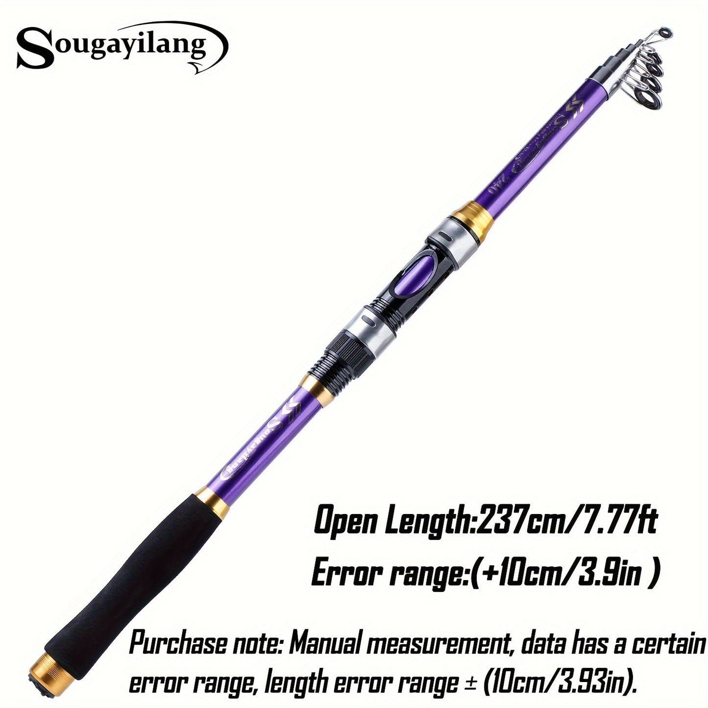 Sougayilang Telescopic Fishing Rod is a portable, durable fiberglass rod with medium action and extendable length for versatile saltwater fishing.