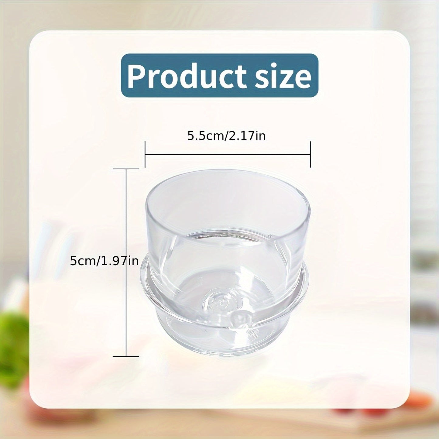 100ml Food-Grade Measuring Cup designed for use with Thermomix Blenders TM5, TM6, TM21, TM31, TM3300. Made from BPA-Free ABS and Silicone materials, this measuring cup is dishwasher safe and compatible with the Vorwerk Food Processing Machine.