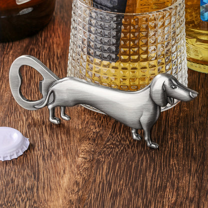 Sausage dog bottle opener for beer, wine, juice. Ideal for bars, restaurants, and home bars. Perfect for summer drinks.