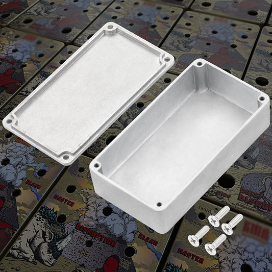 DIY Guitar Pedal Enclosure - Unfinished Aluminum Case for Effects, 1590B size