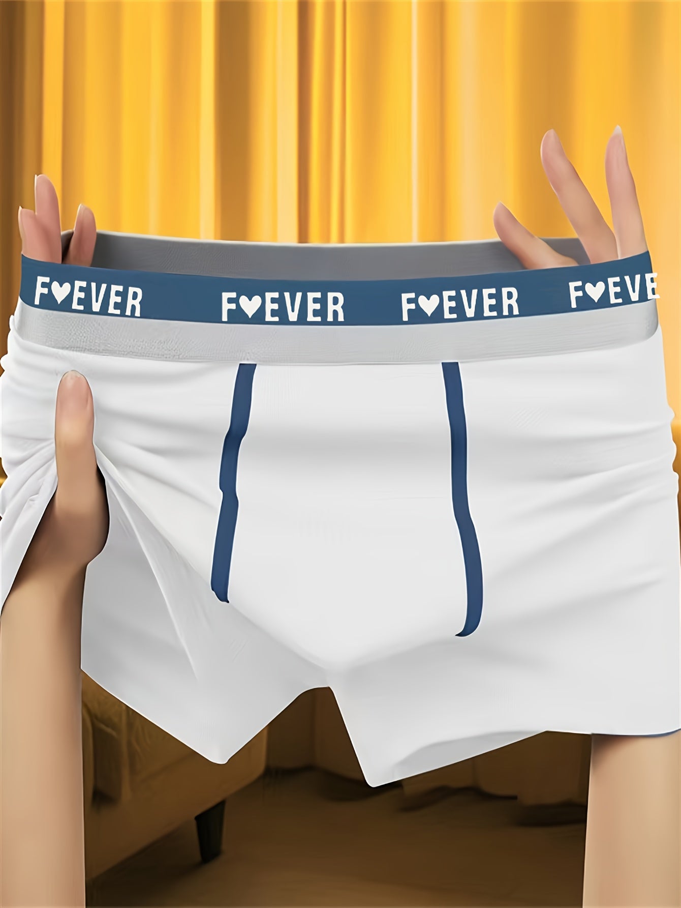 Three pairs of comfortable, low-waisted boxer shorts for men.