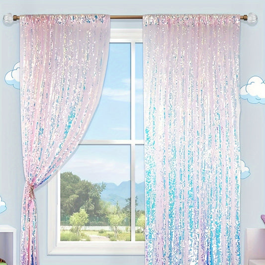 Blackout curtains with sequin decoration for the bedroom or living room - 1 piece