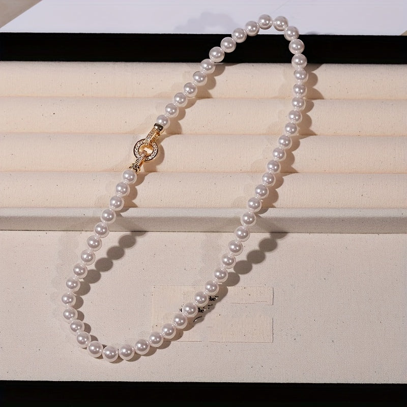 Set of Three Round Necklaces featuring Natural Freshwater Pearls, Shell, and Mother-of-Pearl Beads with Matching Bracelet for Women