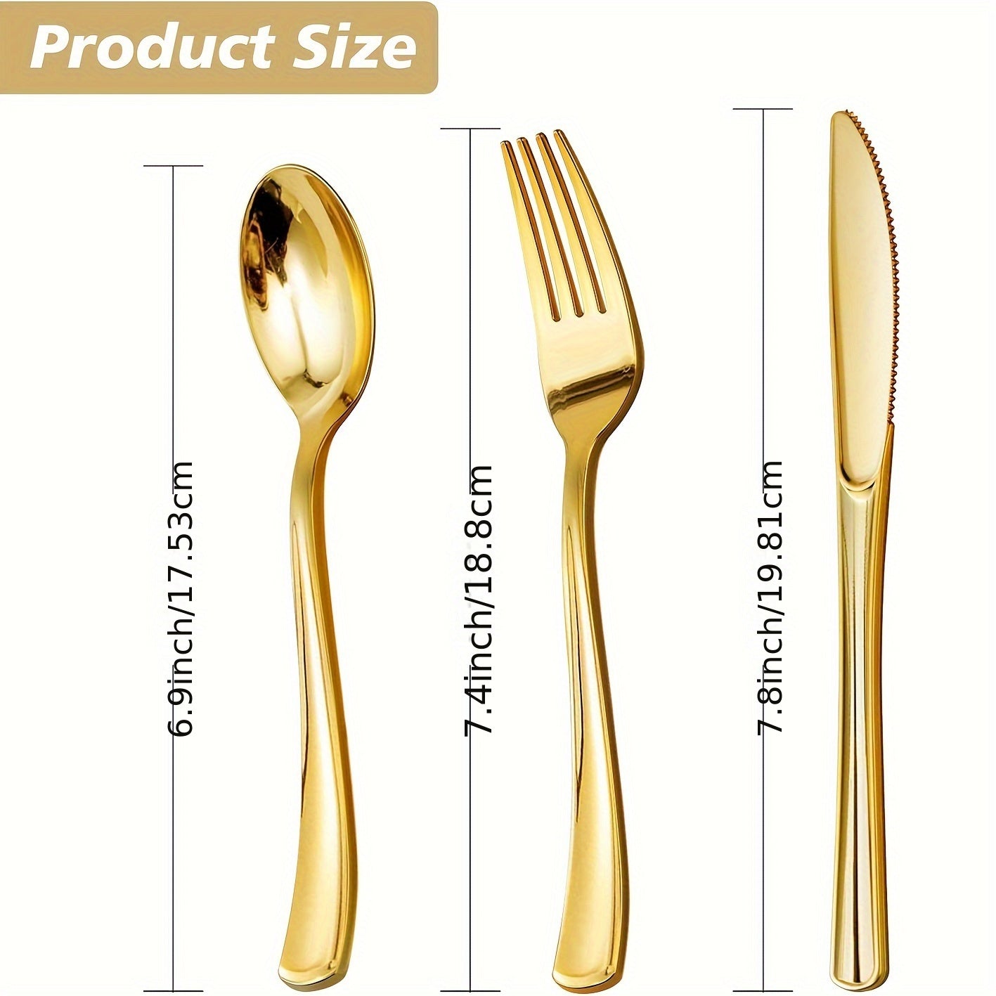 60-Piece Disposable Golden Cutlery Set for Special Occasions - Includes Forks, Spoons, and Knives for Hanukkah and Thanksgiving Decor.