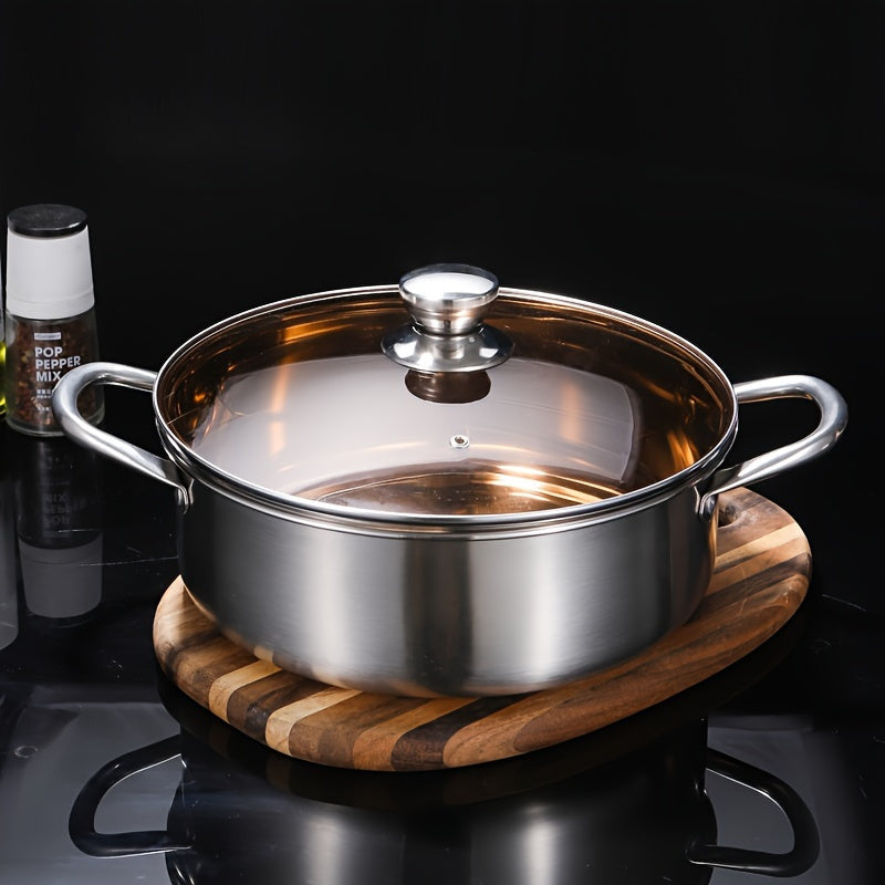 High-Quality Stainless Steel Hot Pot Set - Durable, Extra-Thick Cooking and Soup Pots for Home Kitchens