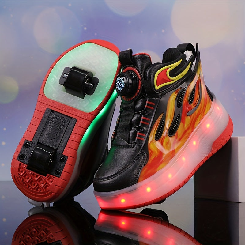 Trendy low-top glowing skate shoes are lightweight and versatile, perfect for both boys and girls in any season. They are durable, slip-resistant, and suitable for indoor and outdoor use.