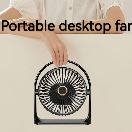 Portable USB rechargeable clip-on bench fan with nightlight, 5-speed settings, 720-degree rotation, quiet operation, washable blades, includes lithium battery, made of plastic material, comes with power cable for use indoors and outdoors.