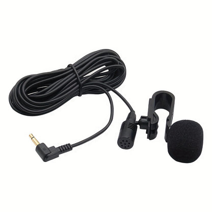 Car audio microphone with 3.5mm clip jack plug, ideal for professionals.