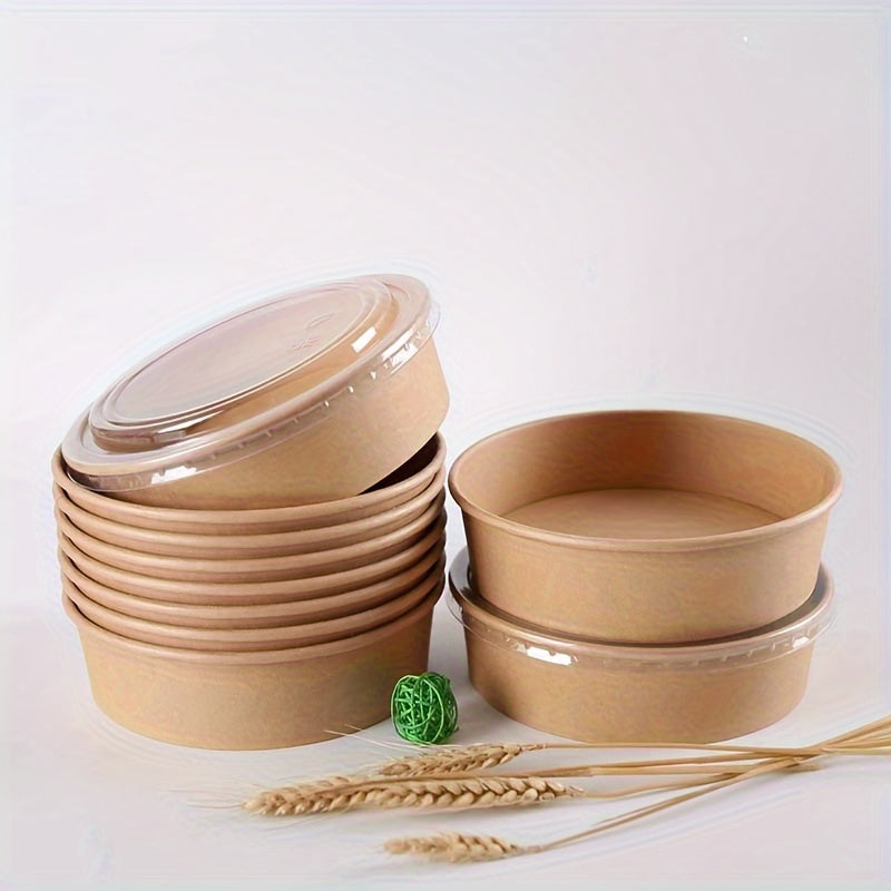 Get a 30-Pack of Rust Resistant Paper Bowls with Lids! These disposable food containers are perfect for soup, pasta, salad, and take-out. Use them for kitchen storage or bring them to your next picnic or party. These versatile paper food bowls are great