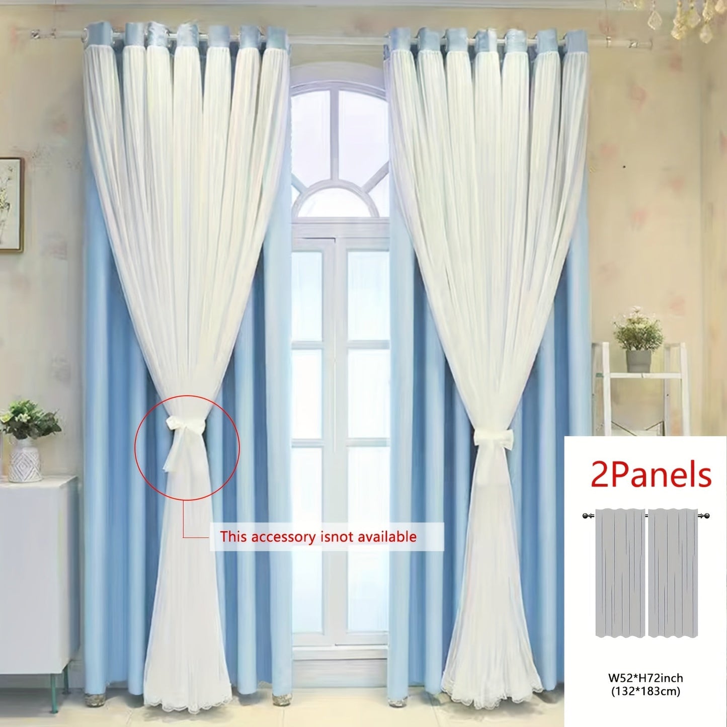 Single-panel Blackout Curtains made with One-layer Cloth and One-layer Yarn, featuring a Modern Simple Style. Ideal for use in Living Rooms, Bedrooms, Balconies, Floating Windows, providing Noise Reduction and adding a touch of Romance to your Home Decor.