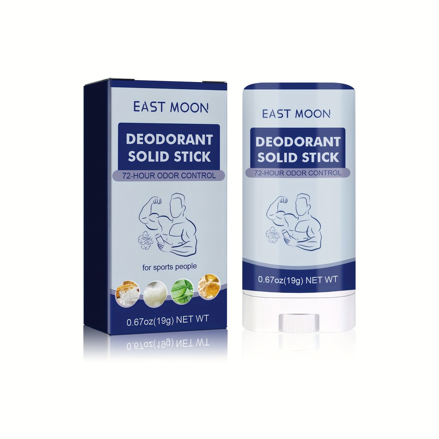 East Moon Men's Solid Stick provides 72-hour odor protection and a long-lasting fragrance in a portable and dry clean formula.