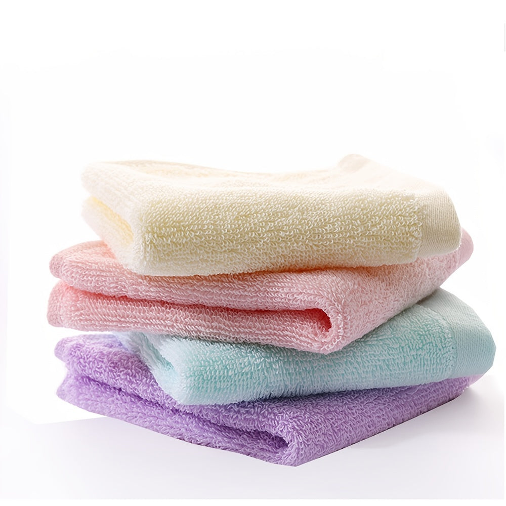 Soft cotton washcloths in 1 or 4 packs, perfect for face and bathroom use. Size -24.89*24.89cm.