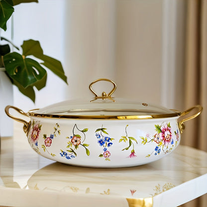 The Elegance of Enamel Porcelain: Three Flower Colors with Stunning Golden Borders