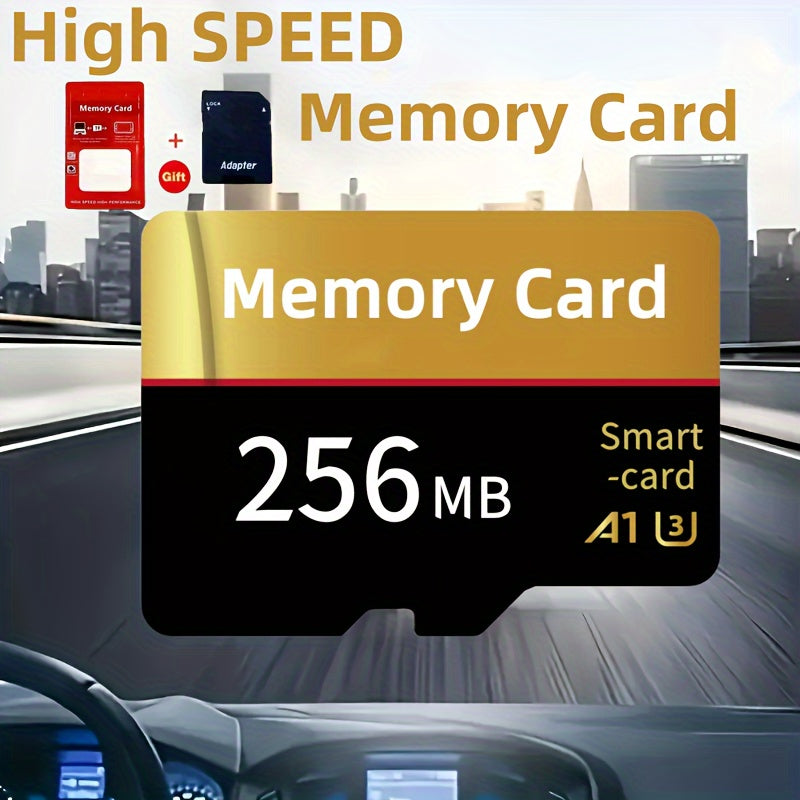 Versatile TF/SD Flash Card with Secure File Storage, suitable for Tablets, Cameras, Phones & More, with Connector. Sizes range from 256MB to 2GB for High-Speed performance.