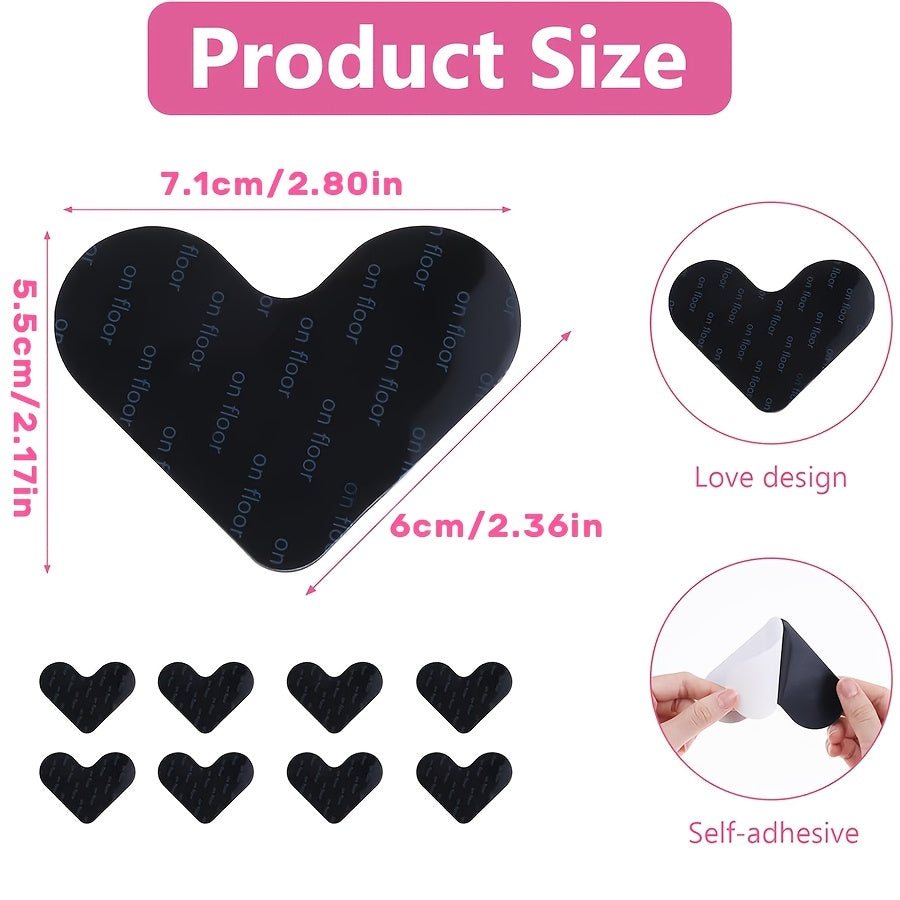 Heart-shaped carpet stickers are now available in packs of 4, 8, 16, or 28 to help prevent rugs from slipping and rolling at the edges. Easily cut to fit any size rug.