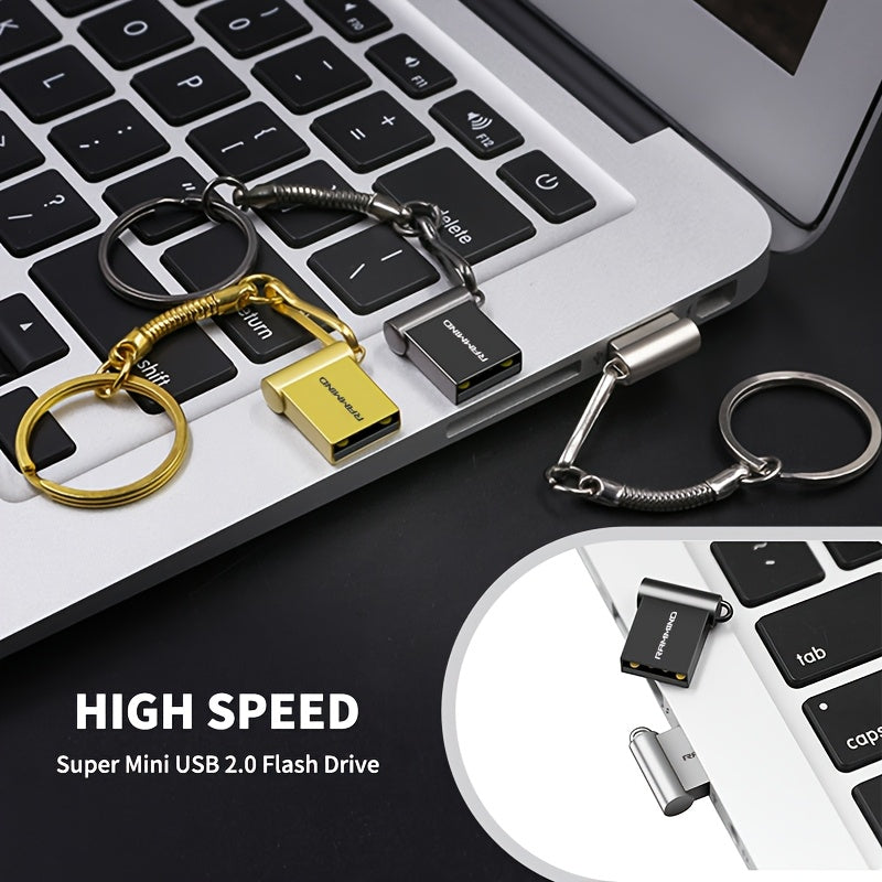 Mini high-speed USB 2.0 flash drive with capacities ranging from 4GB to 128GB. Suitable for various devices. Hang it on your keychain for convenient storage of documents.