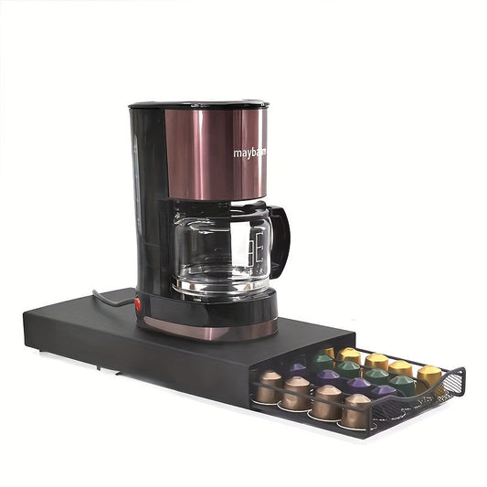 Coffee Capsule Holder Drawer Type - Small Coffee Capsule Storage Rack with 40 Capsules Capacity, Ideal for Coffee Shop Display, Comes in Colorful Box Packaging