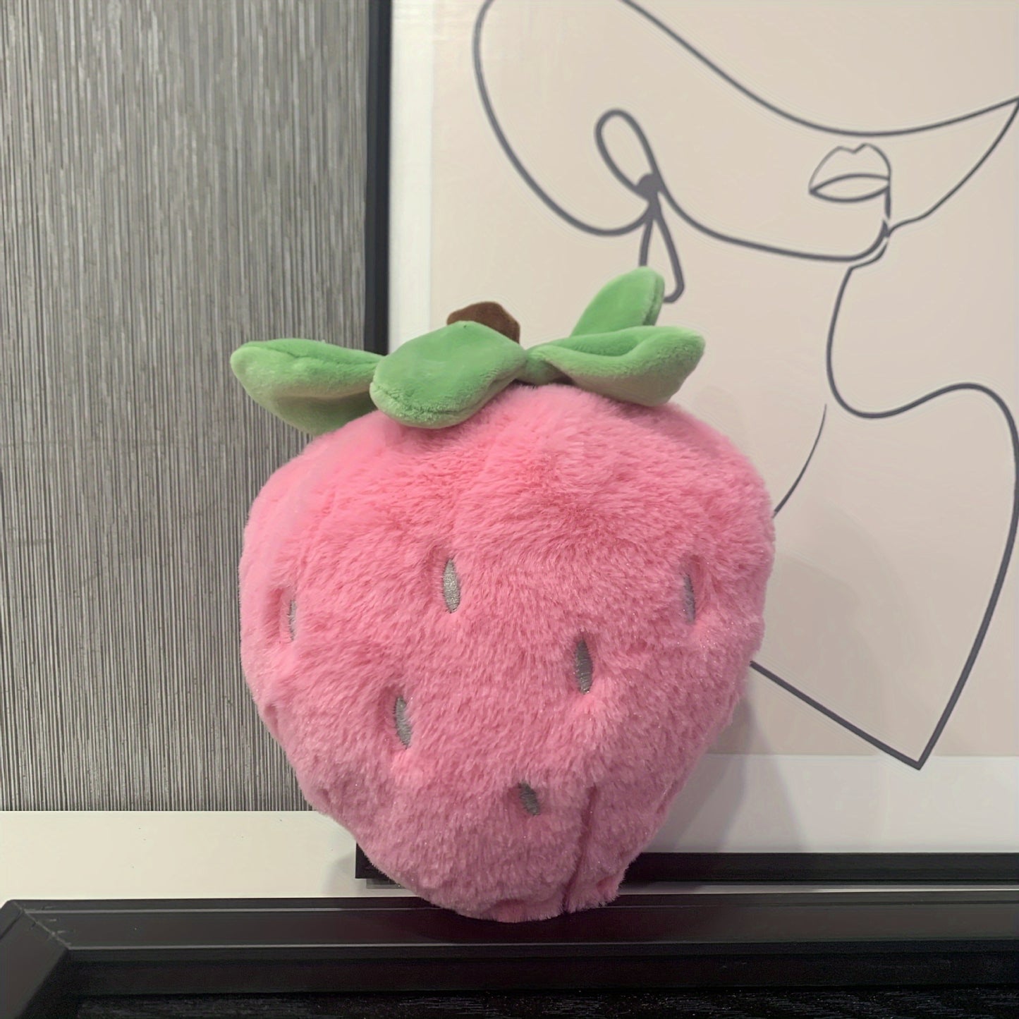 Cute strawberry stuffed toy - ideal for family events, a charming fruit doll, and a great gift choice.