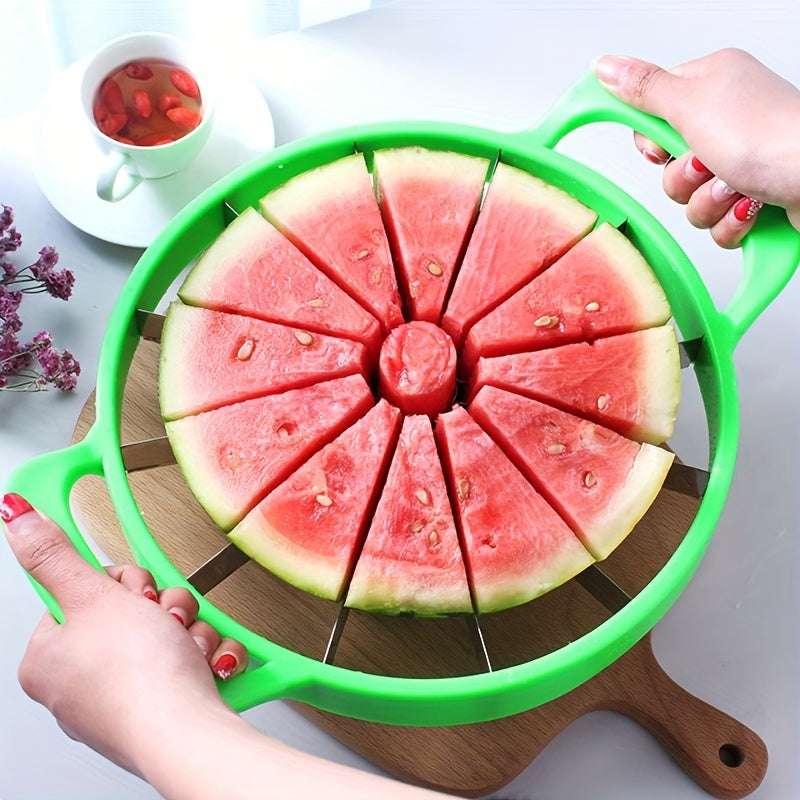 Stainless Steel Watermelon Slicer by Laoyeboubi - Featuring an Easy-Grip, Non-Slip Handle for Use in Home & Commercial Kitchens - Ideal for Festive Halloween & Christmas Celebrations