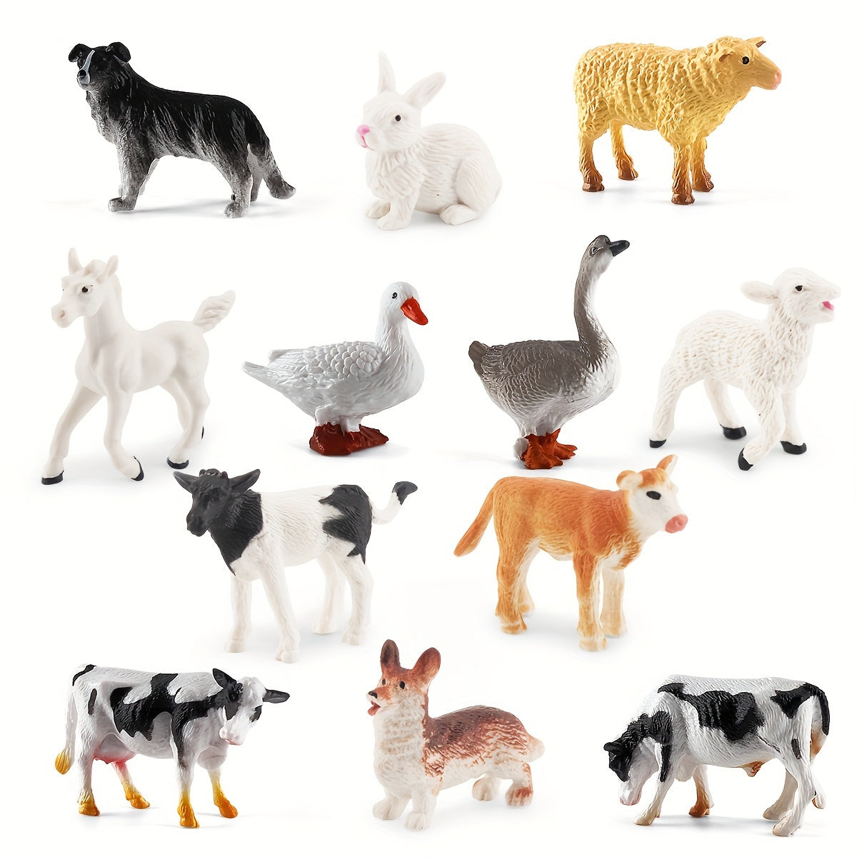 Fantarea Miniature Farm Animals set: Realistic and suitable for kids aged 3-8.