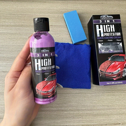 Revitalize Your Vehicle with 3-in-1 Car Scratch Repair & Shine - Revive, Shield & Enhance Your Car's Appearance - Perfect for Scratch Repair, Polishing & Maintenance - Formulated with Citric Acid for Added Benefits