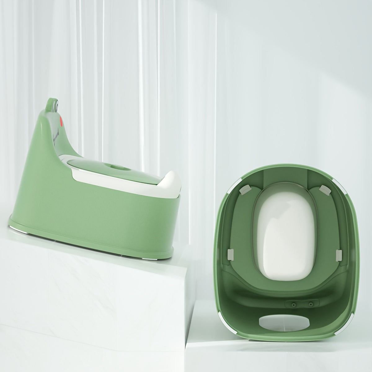 Children's Toilet Training Set Includes Potty Seat and Self-Contained Toilet for Large and Small Needs