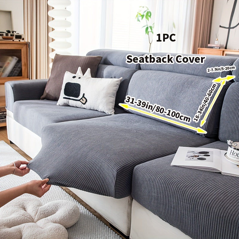 Elastic sofa slipcover in glam style, washable, durable, non-slip, all-season. Made from polyester and spandex blend for armchair to 4-seater sofas. Perfect for modern home and office decor, great Christmas gift.