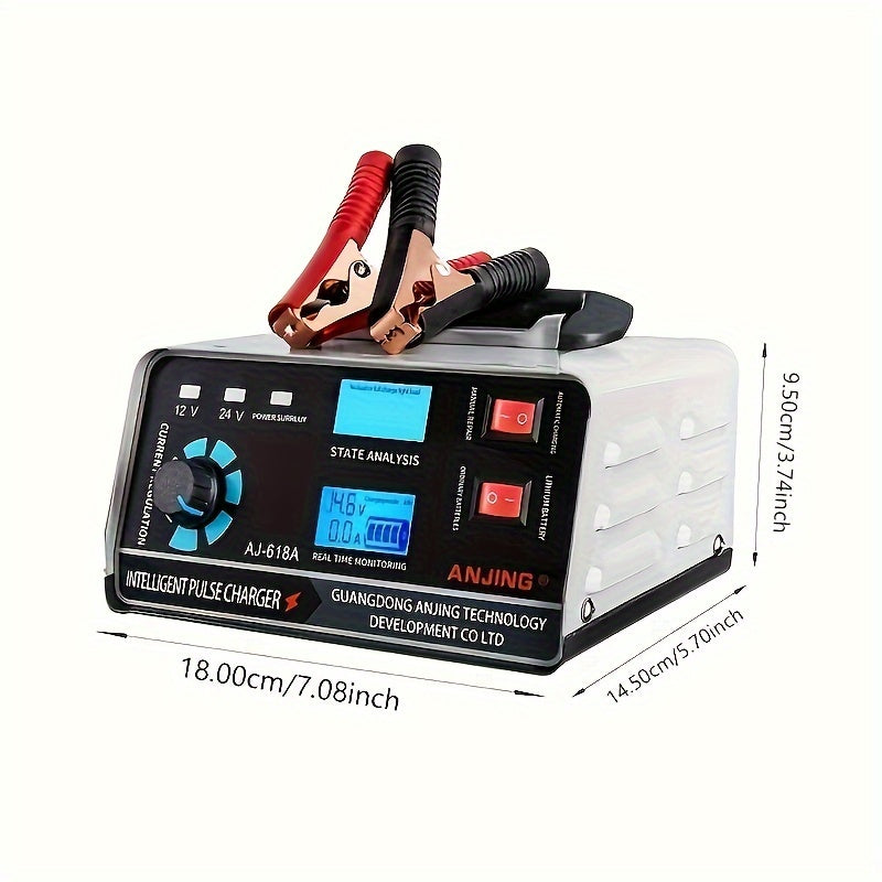 AU Plug Car Battery Charger for 12V 30A/24V 17A 400W Lithium batteries, suitable for car, boat, motorcycle lead acid batteries. Charger maintains battery without battery included.