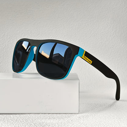 Stylish vintage-inspired men's eyewear with TAC lenses and PC frame for various activities.