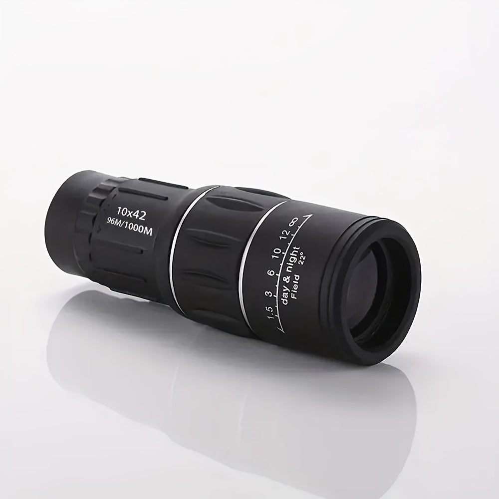 High-Definition 10x42 Monocular Telescope for Outdoor Activities with FMC Lens and Manual Focus