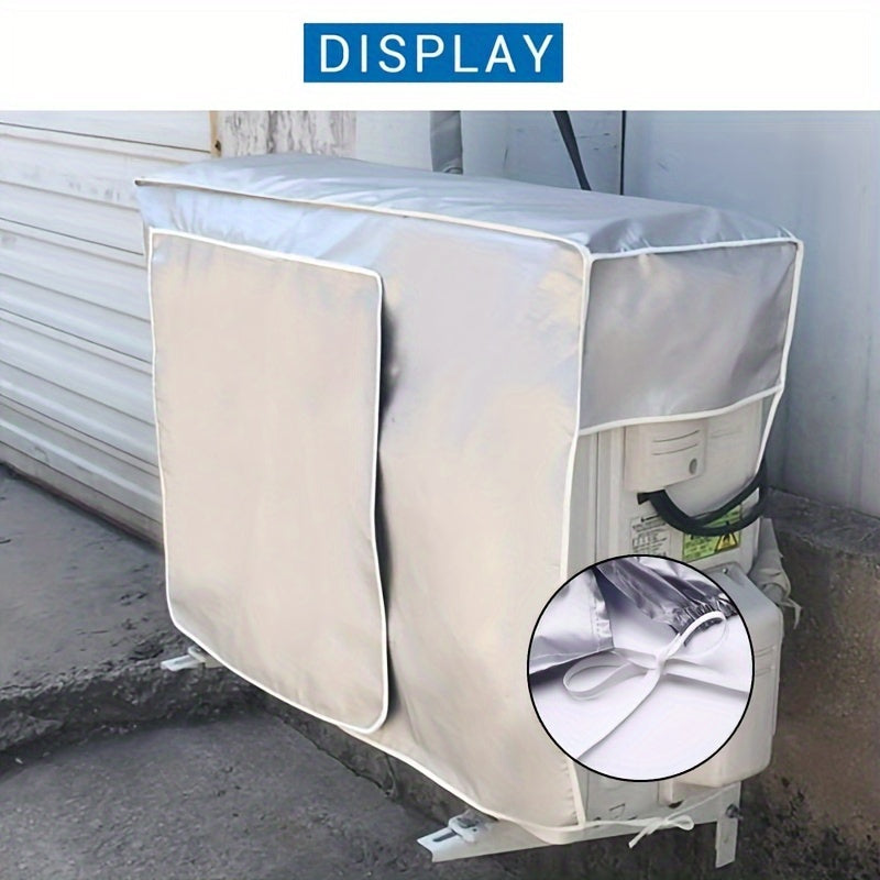 Cover your outdoor air conditioner with this sunproof and waterproof cover. It is dustproof and has a strong bearing force for added durability. The cover also provides thermal insulation and snow blocking, making it perfect for hanging AC units. It is a