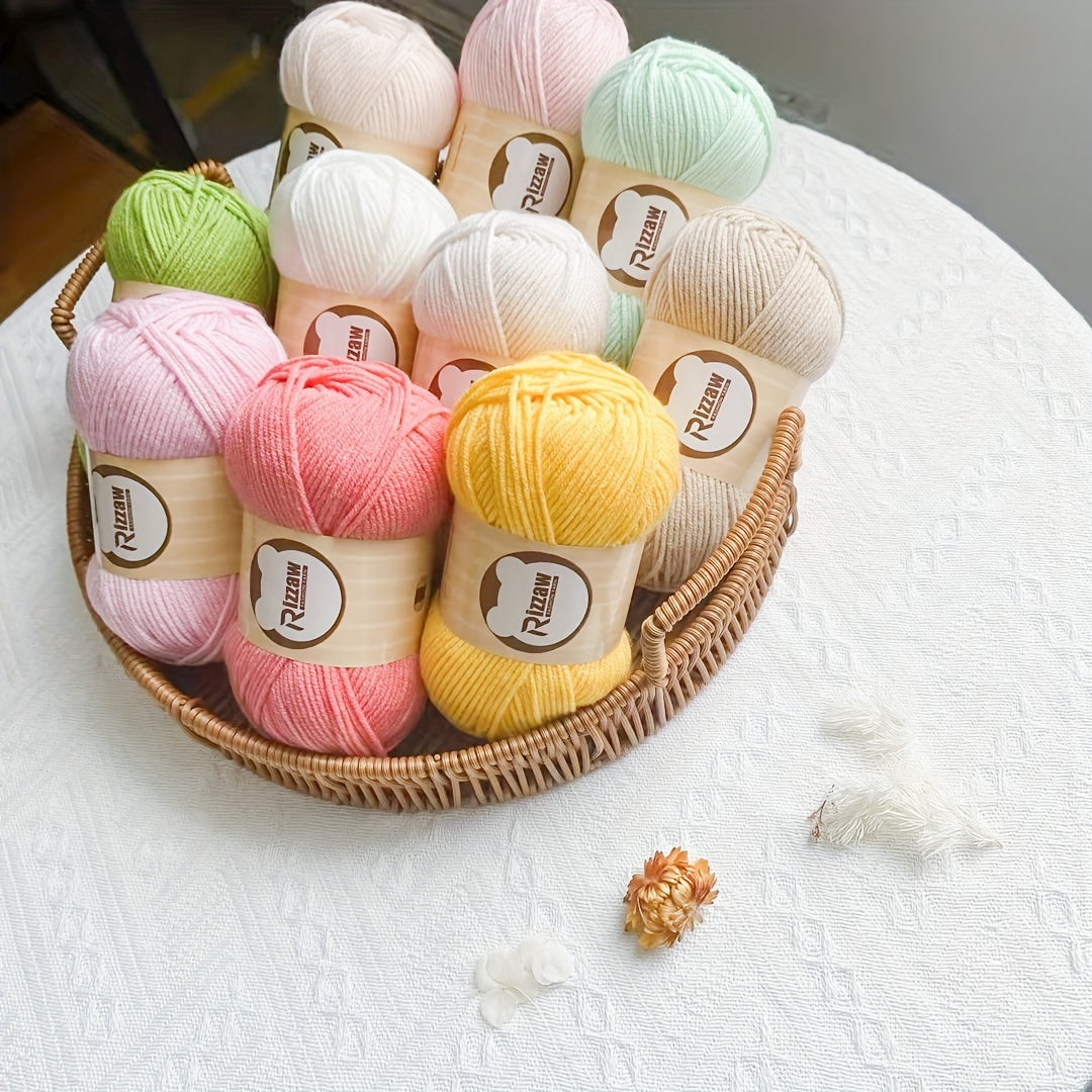 6 pieces of 50g soft yarn for beginners, suitable for crocheting clothes, blankets, DIY knitting, and handbags.