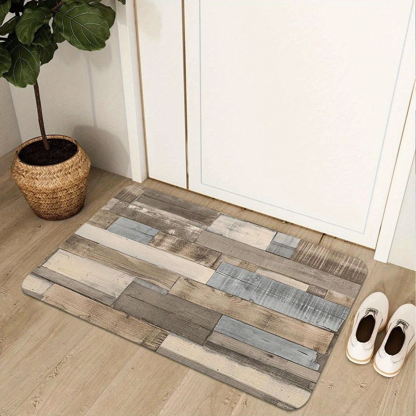 Absorbent non-slip floor mat prevents damage and odors in home bedrooms and kitchens.