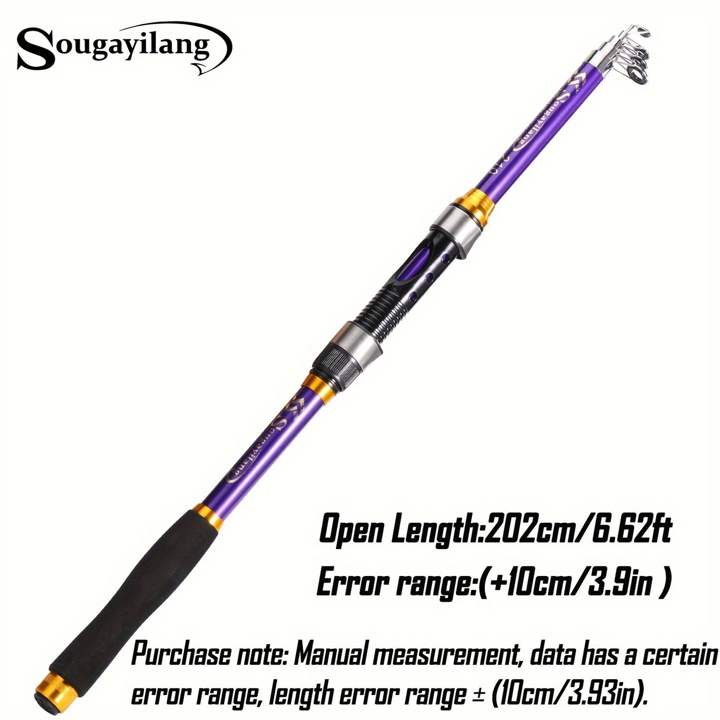 Sougayilang Telescopic Fishing Rod is a portable, durable fiberglass rod with medium action and extendable length for versatile saltwater fishing.