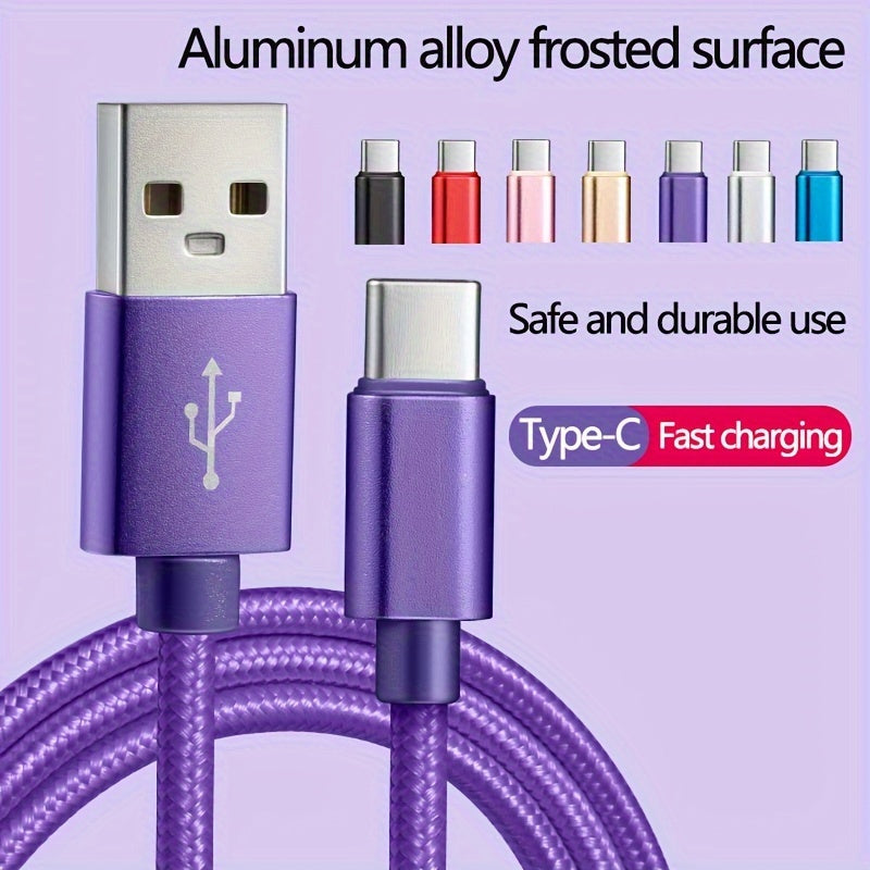 Fast-charging USB C cable for Samsung, Redmi, and OnePlus, ideal for travel and office use.