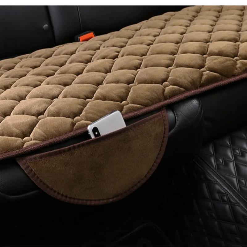 Plush car seat covers for sedans, trucks, and SUVs with a durable, non-slip base.