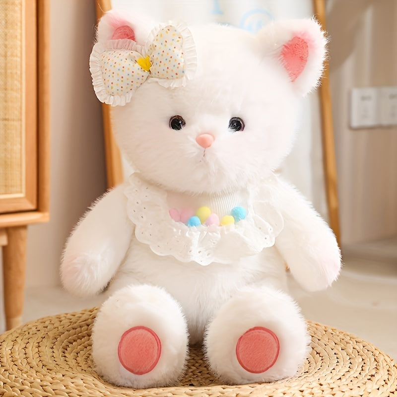 45cm Kawaii Rabbit Plush Toy Teddy Bear Soft Stuffed Animal Doll, Ideal for Home Decor and Gifts, Made of Soft Polyester Fiber