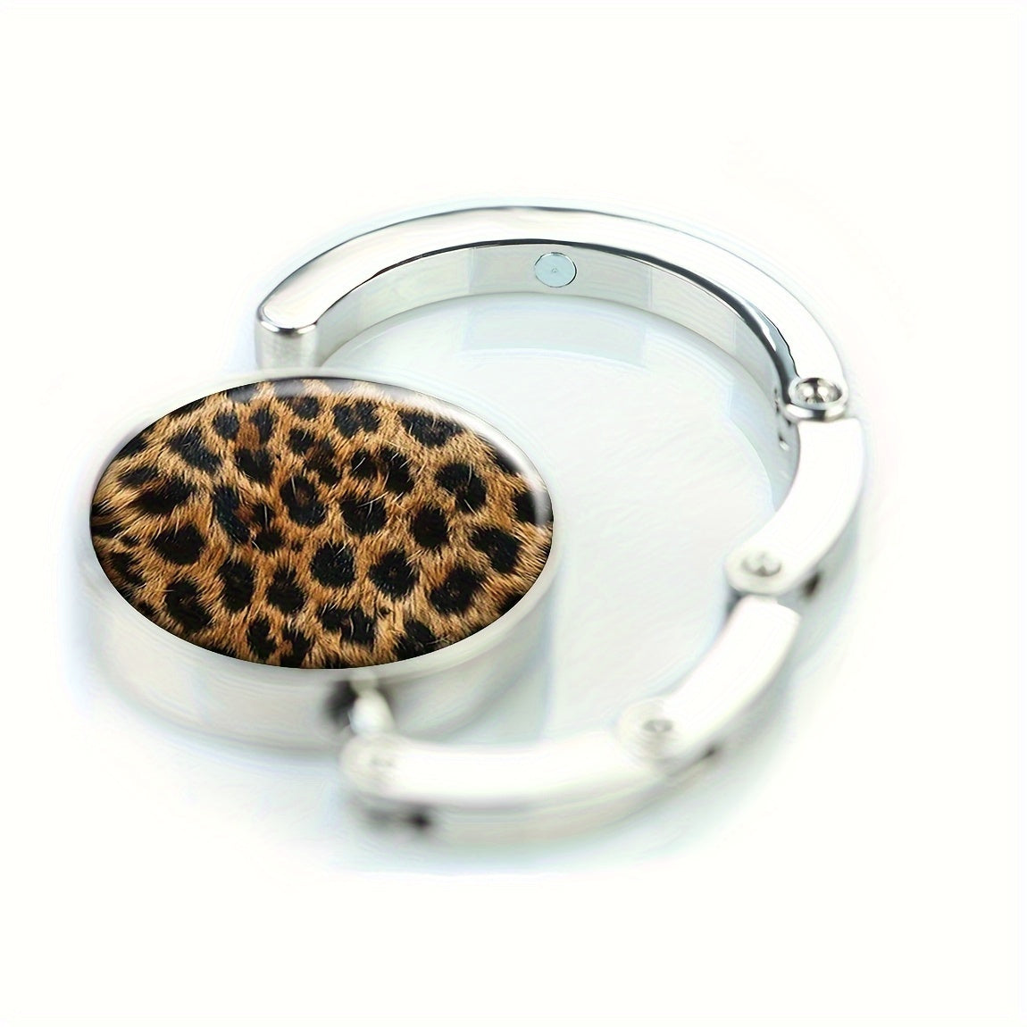 Stylish Leopard Print Foldable Purse Hanger - Convenient Handbag Hook for On-the-Go Use, Perfect for Gifts during Holiday Seasons