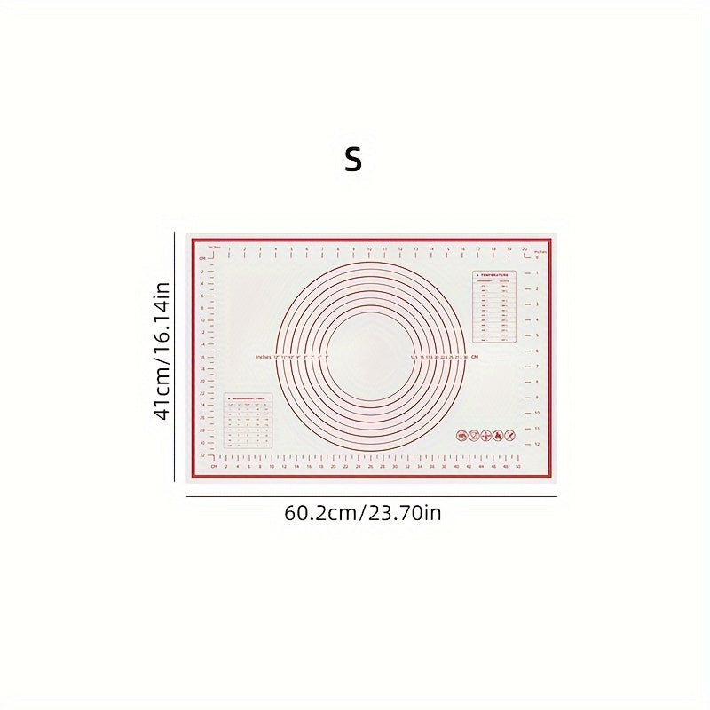 Multi-purpose Baking Mat with Anti-Slip Surface and Measurement Markings - Great for Rolling out Dough, Making Pastries & Pies - Effortless to Clean, Various Sizes to Choose From - Essential Kitchen Tool for Holiday Baking