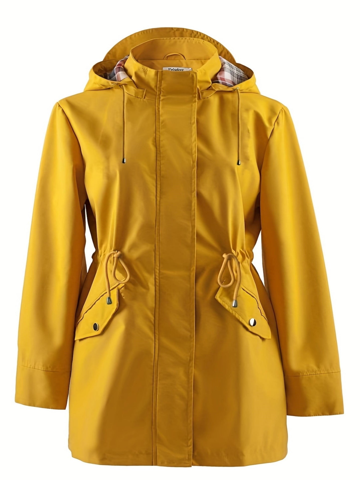 Women's Plus Size Zip Up Hooded Coat for Fall & Spring