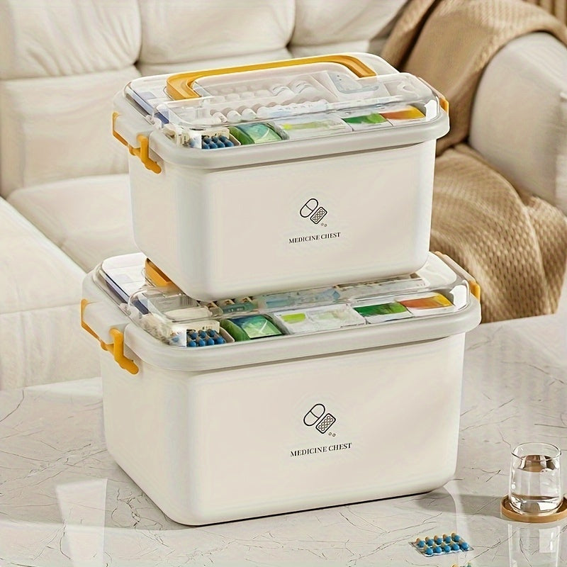 1pc Portable Multi-Layer Home Care Medicine Storage Box