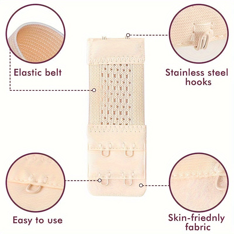 Set of 6 Elastic Bra Strap Extenders for Comfortable Adjustment of Women's Undergarments