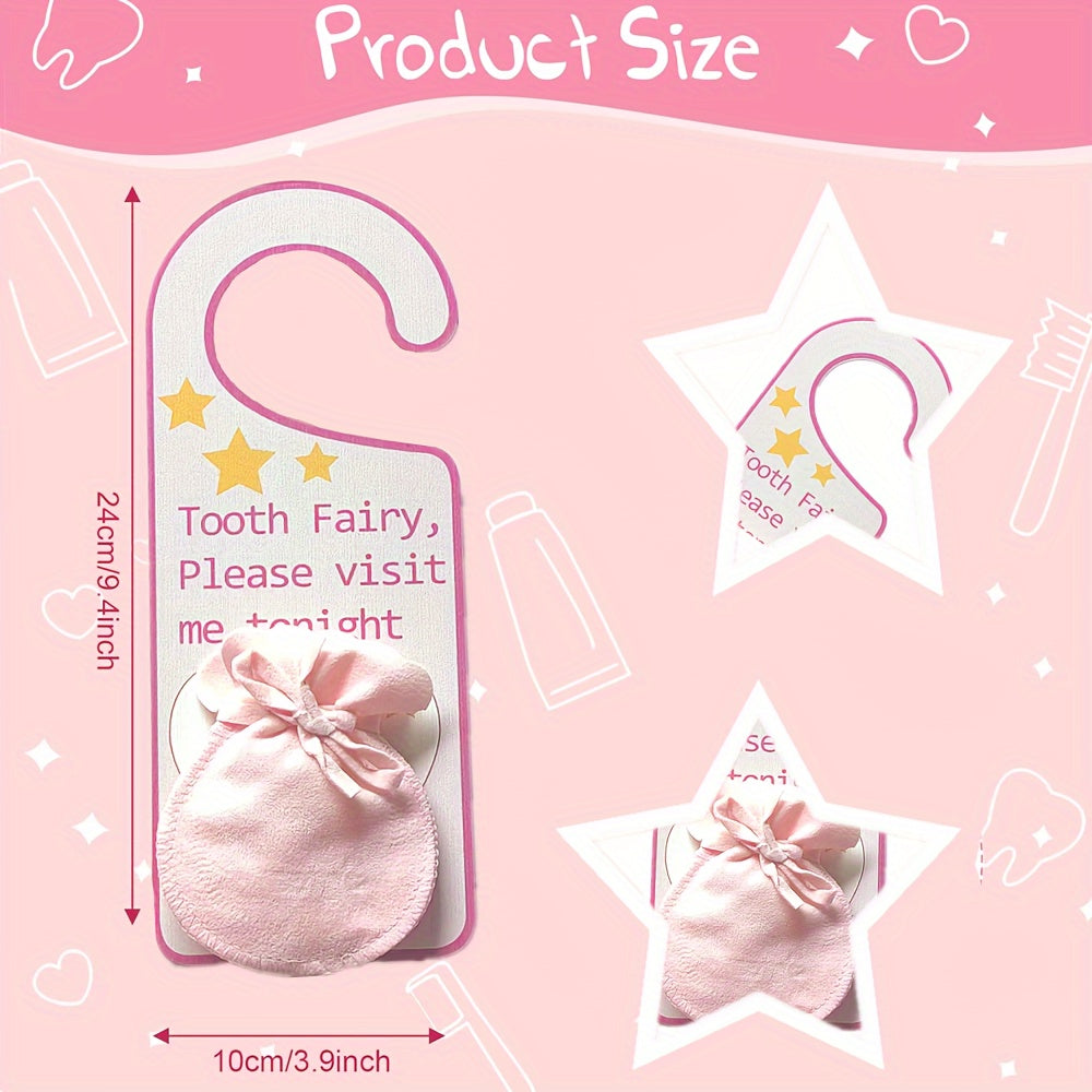 Magical Tooth Fairy Door Hanger - Pillow Pouch for Kids' Lost Teeth, Ideal Present for Boys & Girls (1 piece)